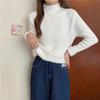 Fleece and Thickened Sweater Top for Women In Winter Semi-high-neck Pullover and Fitted Knitted Sweater Worn Inside