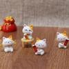 Cute Lucky Cat Car Ornaments Mini Cat Micro Landscape Ornament Fortune Cat Figurines  Desktop