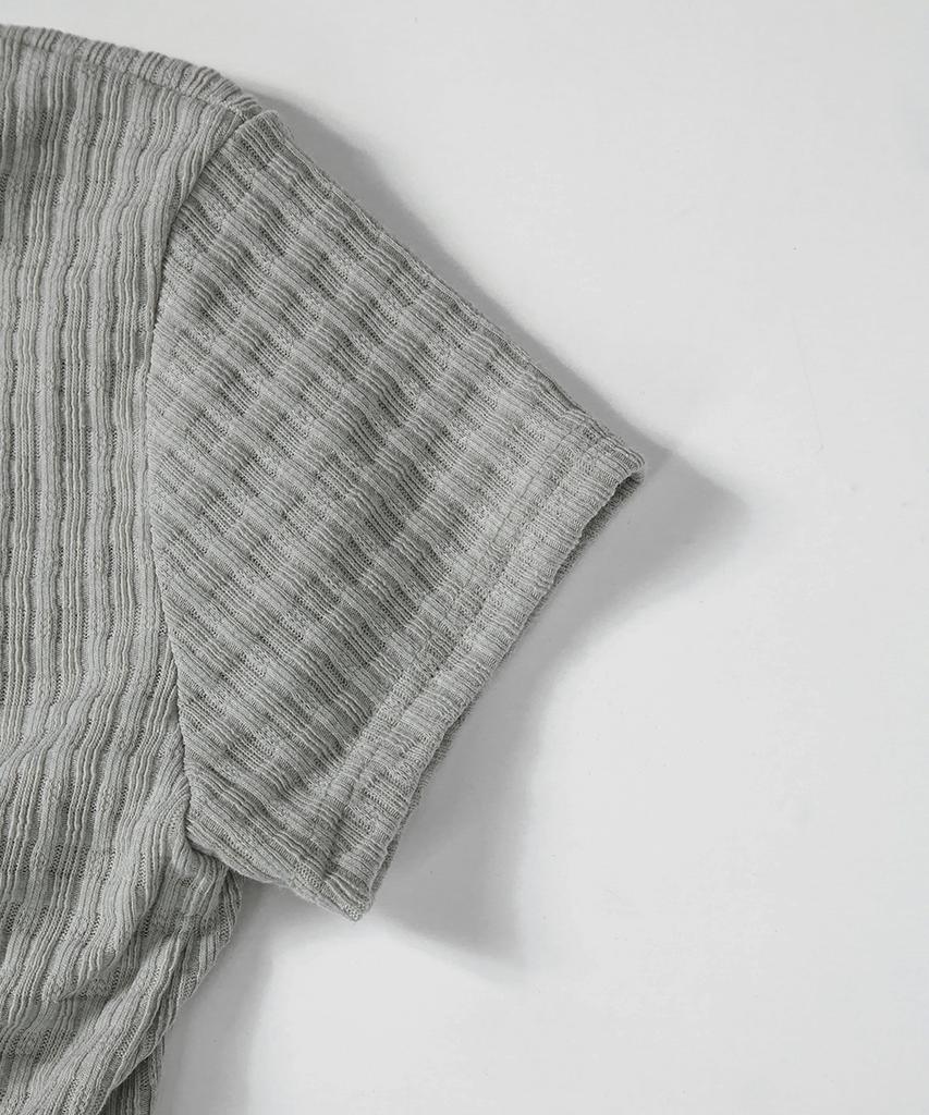 Aejeuon Soft Shirring Tee / Gray