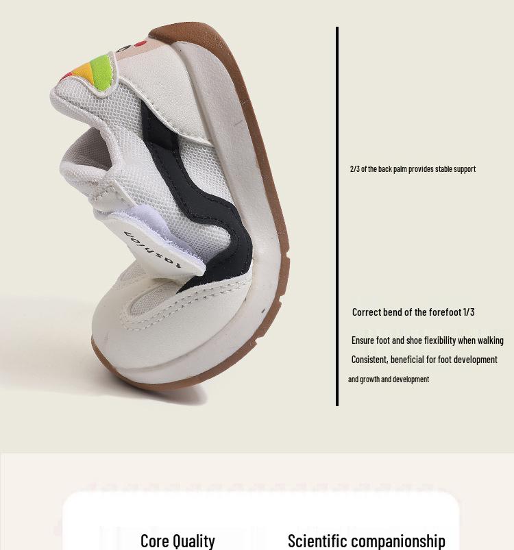 Baby Walking Shoes with Magic Tape, Soft Sole, Breathable Mesh for Spring and Autumn, Non-Slip Unisex Sneakers for Toddlers