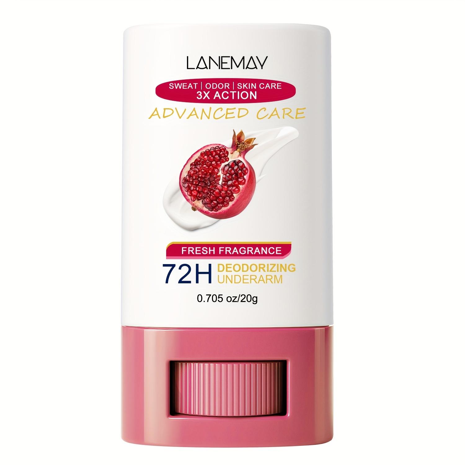 LANEMAY Стик для подмышек - 72-часовая длительная защита от запаха, дезодорант для продвинутого ухода с гранатом и лимонной вербеной 20g