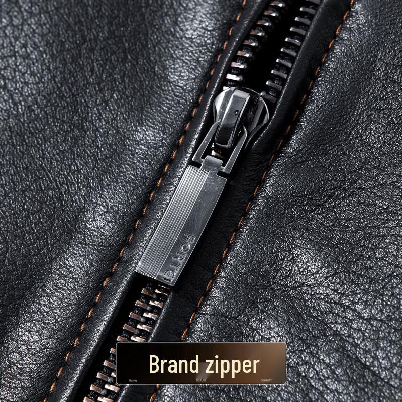 Futhing Men's Genuine Lambskin Biker Jacket