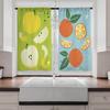 Vegetable Fruit Print Curtain Set Elegant 2Pcs Cafe Curtains Charming European Design Vintage Style Window Decor For Kitchen
