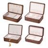 Elegant Multilayer Jewelry Storage Case Crafted from Sturdy Wood Organizers with Elegant Color Decoration for Home Use