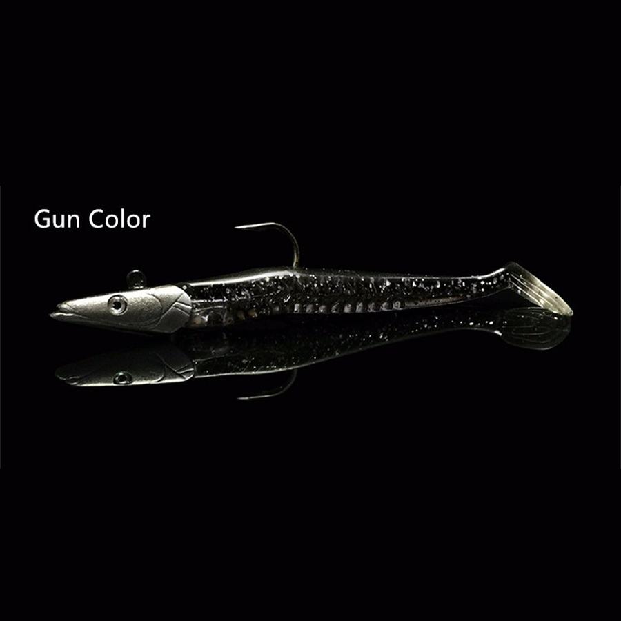 Zacht Kunstaas Glow Crazy Fish Zandworm Wobbler Lokaas met Jigkop Haak Siliconen Zeebaars Snoek Cana Rotsvissen Tandvis Vinyl Vissen 260319