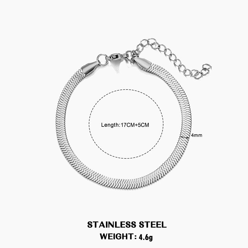 Classic Unisex Flat Snake Chain Choker Necklace For Women Stainless Steel Herringbone Gold Silver Color Fashion Jewelry Gift