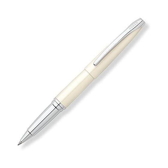 Cross Gel Rollerball Pen ATX 885-38 Pearl White Lacquer, 140mm Length / 12.5mm Diameter