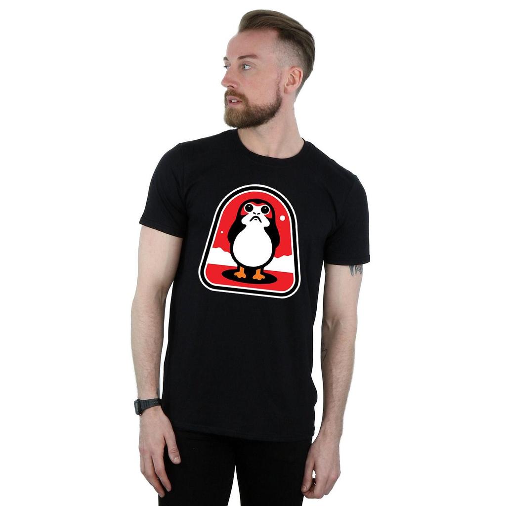 Star Wars Mens The Last Jedi Porgs Badge T-Shirt