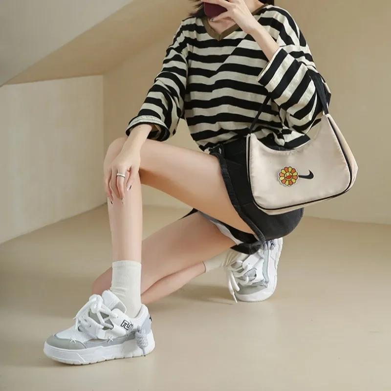 Fashion Trendy Women's Men Chunky Sneakers Versatile Casual Thick Soled Board Shoes Female Little White Shoes Walking Shoe Hombre Mujer