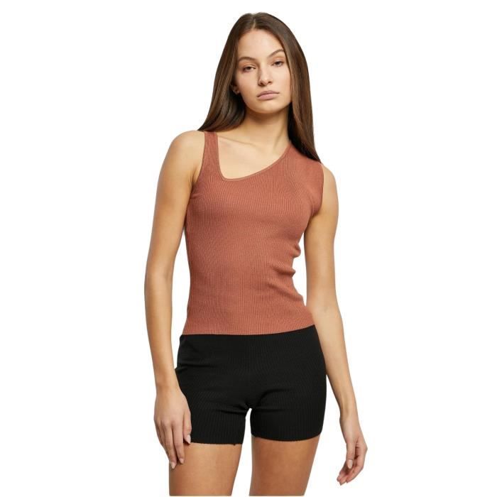 Women's Urban Classics Rib Asymmetrical Knit Tank Top