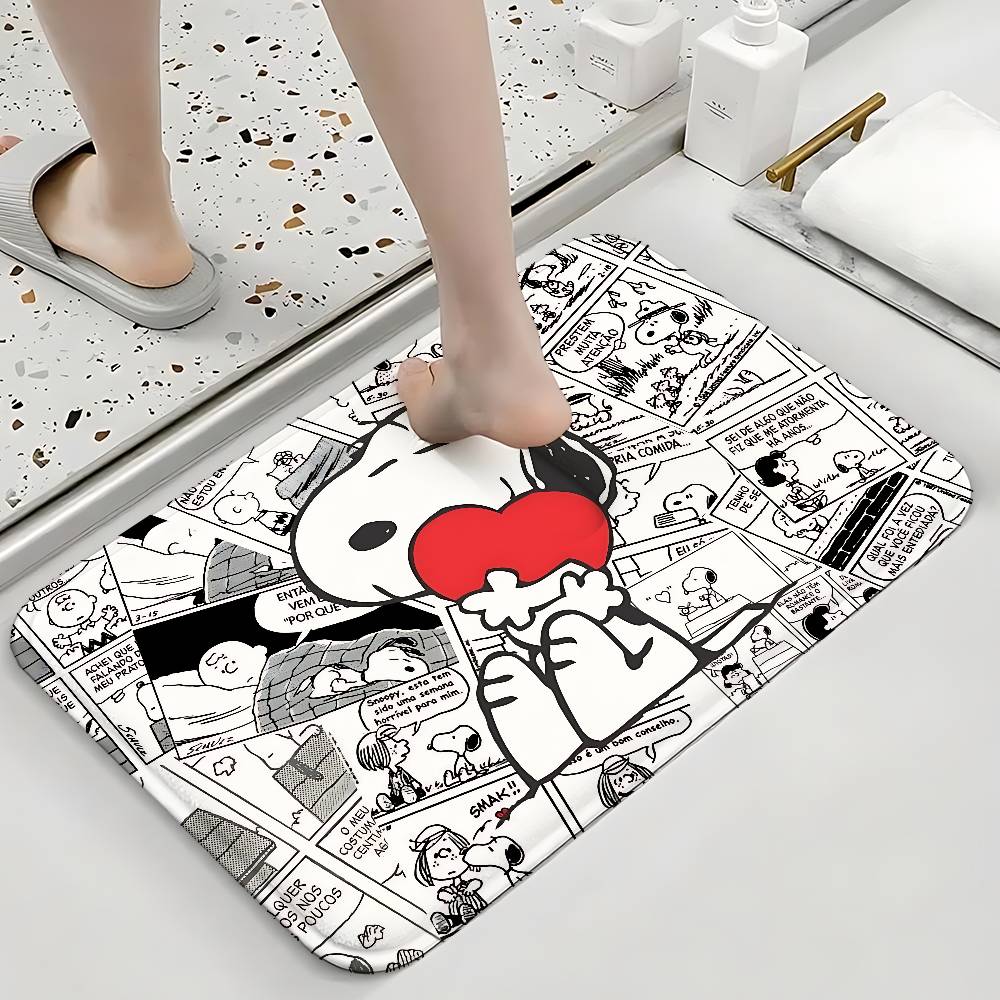 Cute S-Snoopy-S Floor Mats Home Laundry Rug Carpet For Living Room Decor Lounge Area Anti-slip Foot Mat Entrance Doormat