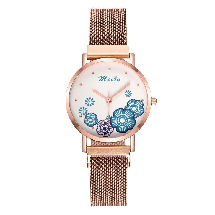 Orologio da Donna Meibo, Orologio Milanese Pigro Stampato Con Magnete