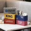 Kreative Behälter-Aufbewahrungsbox Mini-Simulations-Container-Modell Aufbewahrungsbox Schreibtisch Heimdekoration Ornamente Geschenk