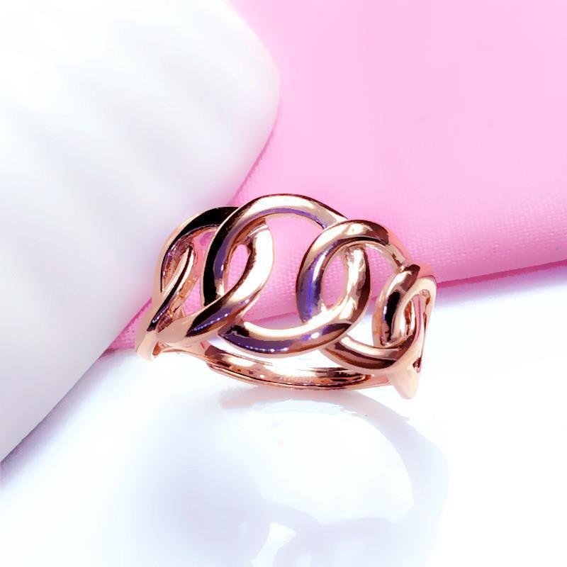 

Russian Purple Gold Ring Ring, Fashionable And Exquisite, Trendy Personality, Rose Gold-Plated Live Ring.