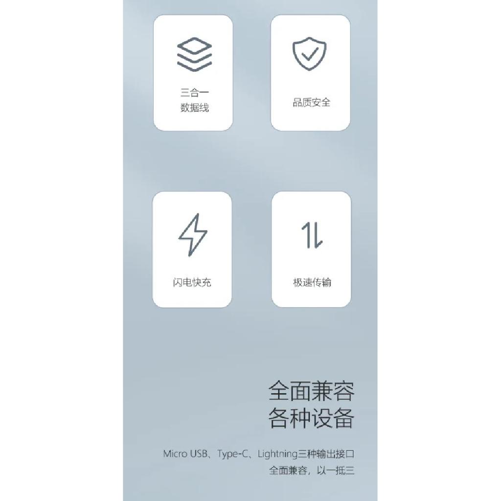 100W 3 In1 Multi Port Charging Cable For iPhone Android Phone Xiaomi Huawei Type C Braided Fast Charger Data Cord Wire Line 1PC