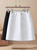 Women's A-line High Waist White Denim Summer Skirt - 2026 New Slimming Short Style