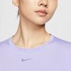 Nike Dri-Fit One Classic Short Sleeve Top Fashion Logo Women tops Purple FN2799533