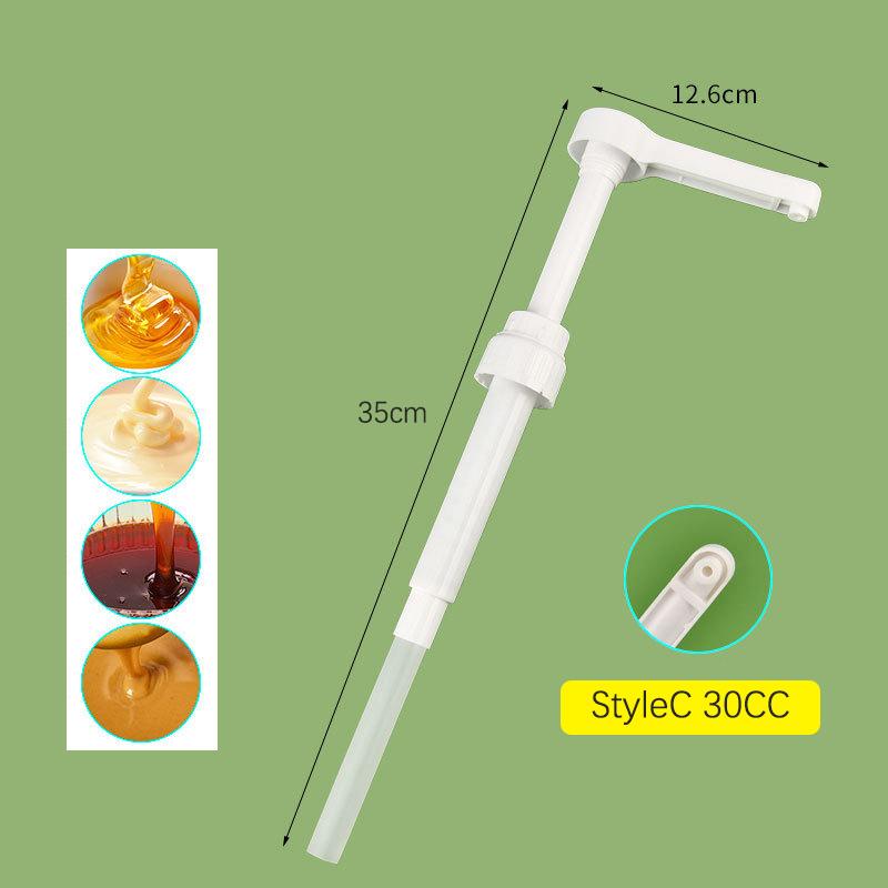 1600ml Transparent Coffee Syrup Bee Drip Double Scale Storage Dispenser pump Bottle Squeeze milk Bottle Honey Jar Container