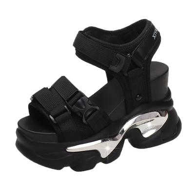 Fashion Fashion Summer Women Sandals Peep-toe Wedge Platform Sneakers Woman 10CM Heels Thick Bottom Sandal New Casual Beach Flip Flops