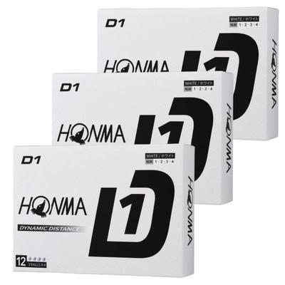Honma Golf D1 Golf 2024 Model BT2401 3 Dozen Distance Includes Original Shop Card Balls, White, (36 Balls), Rating,