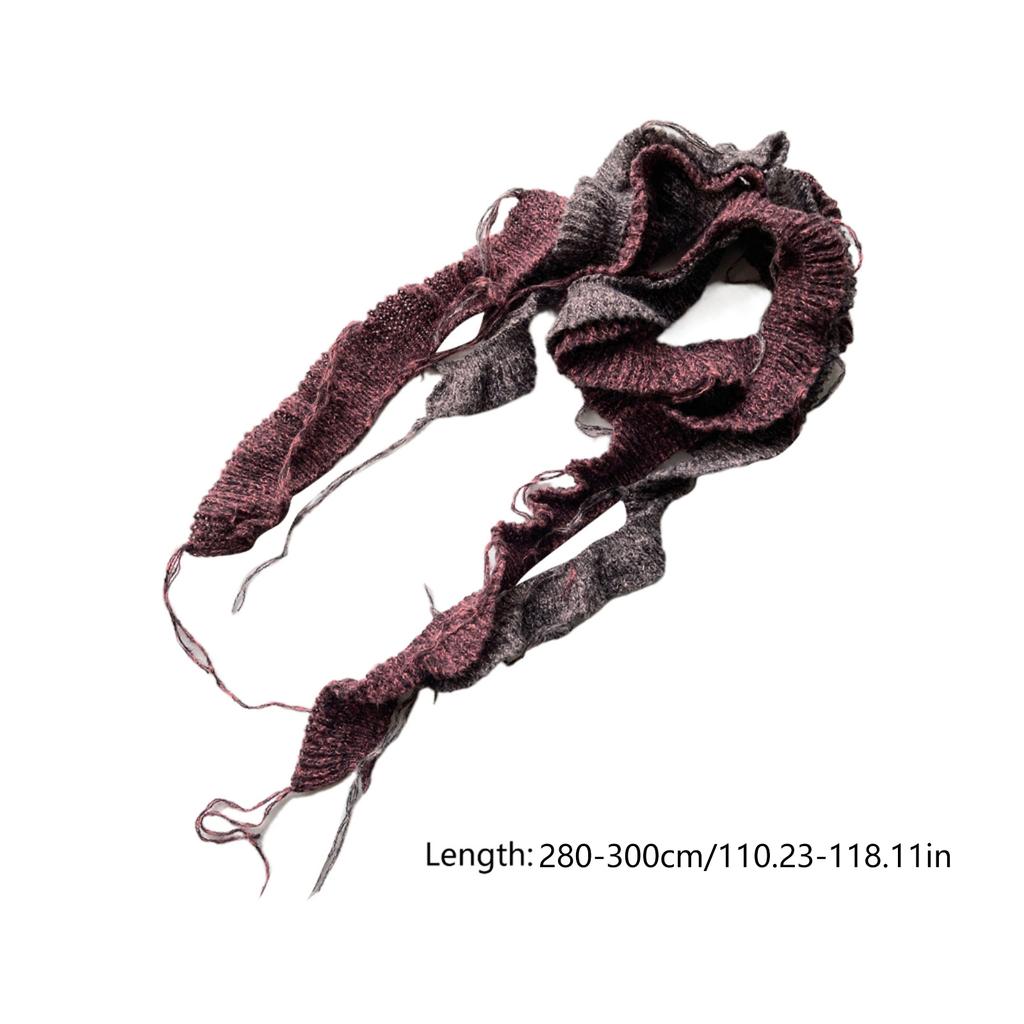 Flouncing Scarf for Women Long Skinny Belt Necktie Neck Scarf Y2K Girls Photo Props Long Neckerchief Skinny Scarf