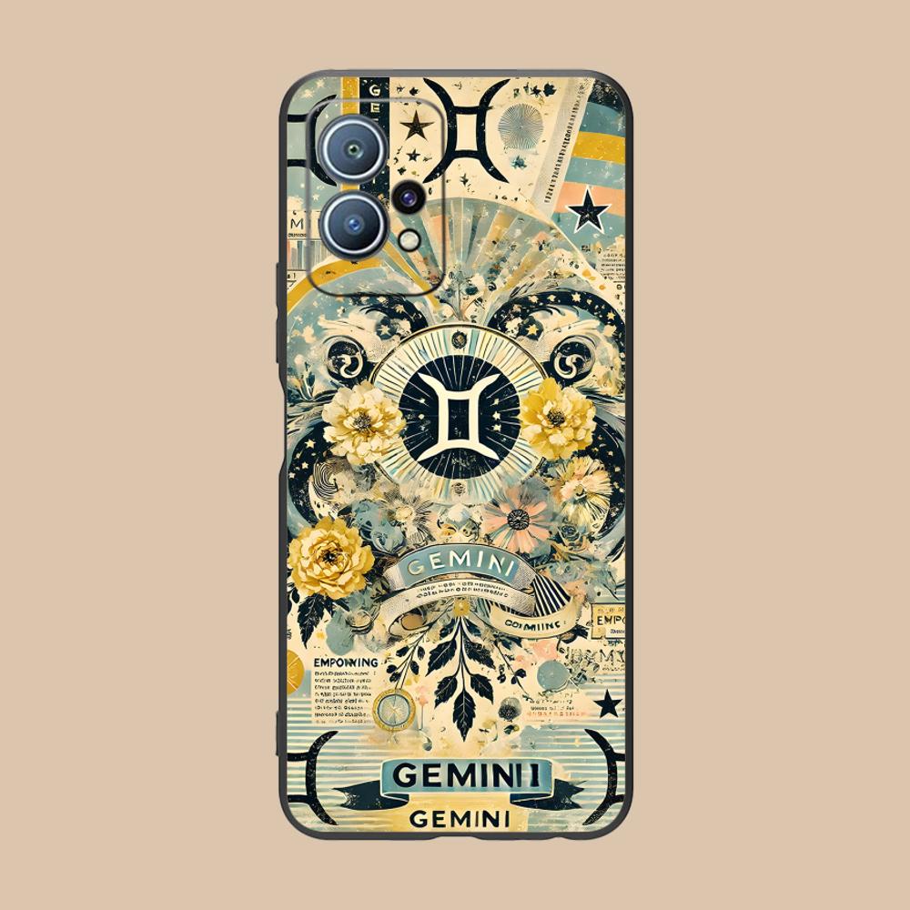 Zodiac Sign Gemini Phone Case for Huawei P60 P50 P40 P30 P20 P10 P9 P8 Pro Lite Plus Soft TPU Shockproof Cover