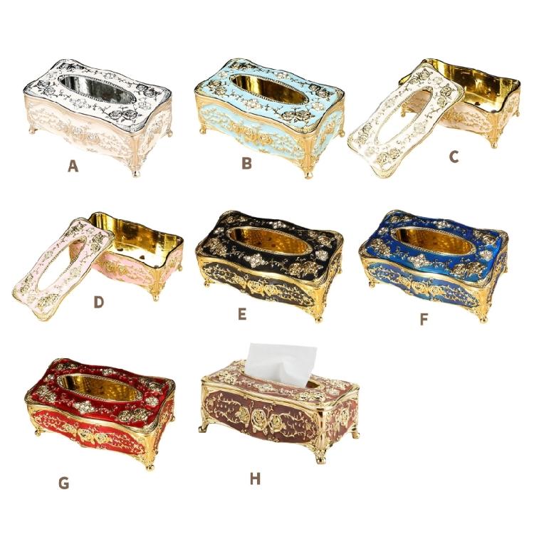Sturdy Quality ABS Plastic Tissue Cover With Ornate Rose Patterns Sophisticated Decors Tissue Box For Elegant Spaces