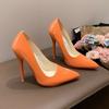 Fashion Aphixta 2024 Super High 12cm Corlorful Stiletto Heels Pumps Women Shoes Fashion Pointed Toe Florescence Patent Leather Office