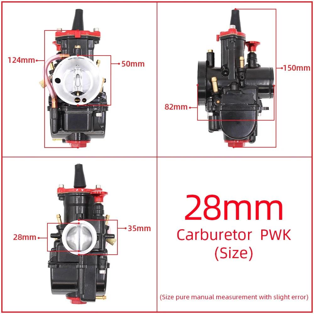 Motorcycle Universal Maikuni Black Carburetor For Maikuni Black PWK Carburetor KR150 21MM 24MM 26MM 28MM 30MM 32MM 34MM With Power Jet 2T 4T Racing