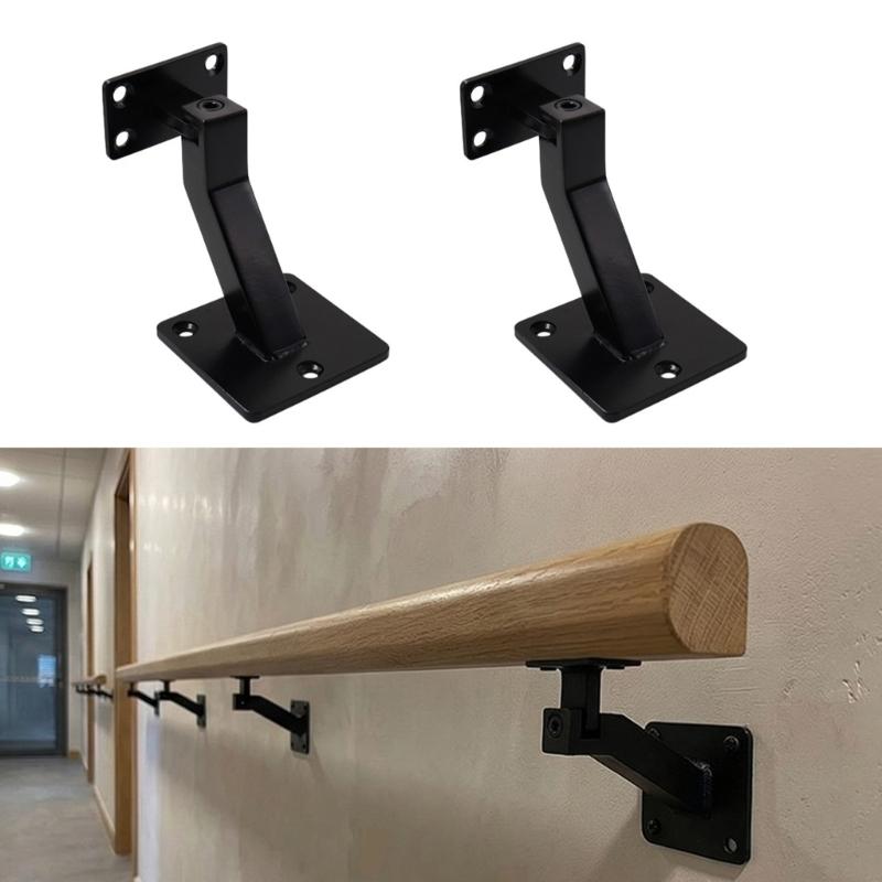 Verstellbare Edelstahl-Handlaufhalterung Wandmontierte Treppengeländerhalterungen für Treppen, Schlafzimmer, Flure Langlebig