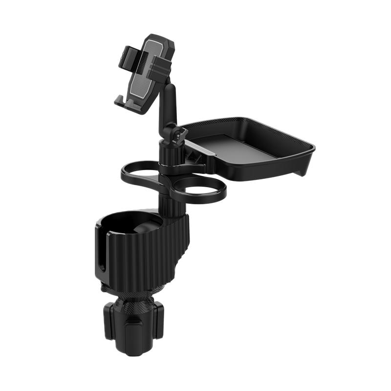 360 Rotating Adjustable Car Drink Cup Holder with Tray Multifunctional Storage Car Cup Mount Holder Expander for Car