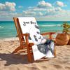 1PC Custom Name Panda Sketch Card Beach Towel Highly Absorbent And Sand-Resistant Towel for Swimming, Pool, Yoga, And Travel Lightweight
