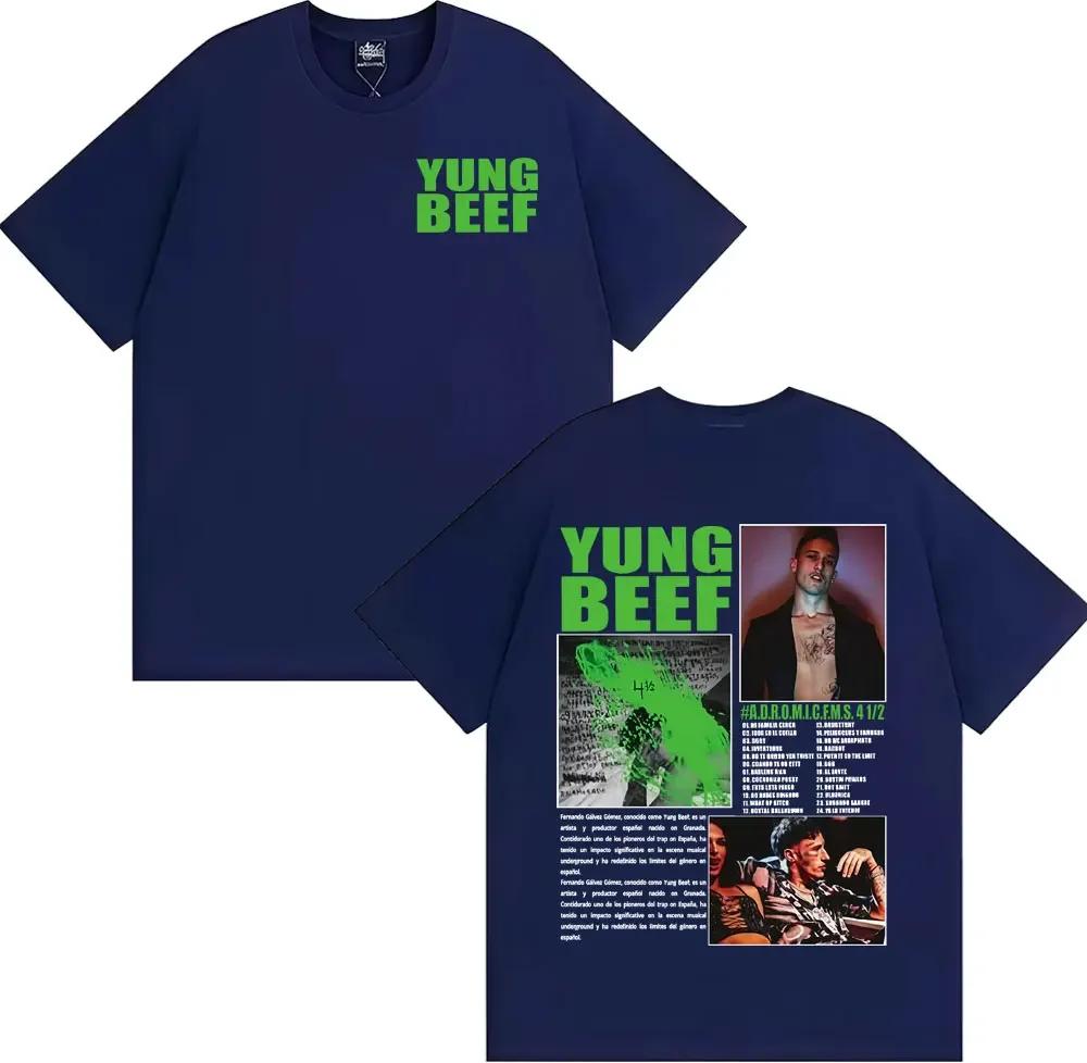 Rapper Yung Beef Album Tour Graphic T Shirt Unisexs Harajuku Vintage High Street Tshirts Cotton Casual Short Sleeve Tshirt Black