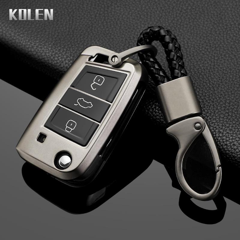 3 4 Buttons TPU Car Flip Key Case Cover Fob for VW Volkswagen Golf 7 Tiguan MK2 for SEAT Ateca Leon FR 2 Ibiza for Skoda Octavia