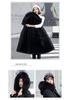 Women's Korean Style Oversized Hooded Parka with Fur Collar – Velvet Thickened for Autumn and Winter.