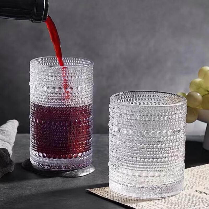 OLOEY Transparent Polka Dot Whiskey Glass