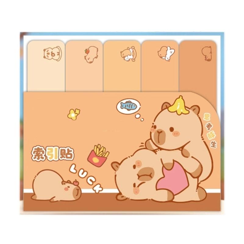 

Writable Page Mark Classify Note Cartoon Capybara/Panda Index Sticker Planner Sticker School Supplies
