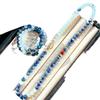 Vintage Natural Lapis Lazuli Chalcedony Artificial Moonstone Sweater Chain Necklace Collarbone Chain