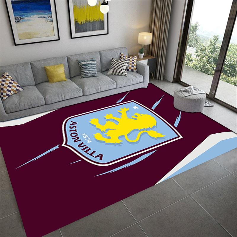Tappeto Aston Villa per Soggiorno Camera da Letto Casa Decorazione Divano, Tappetino Antiscivolo per Giochi Bambini