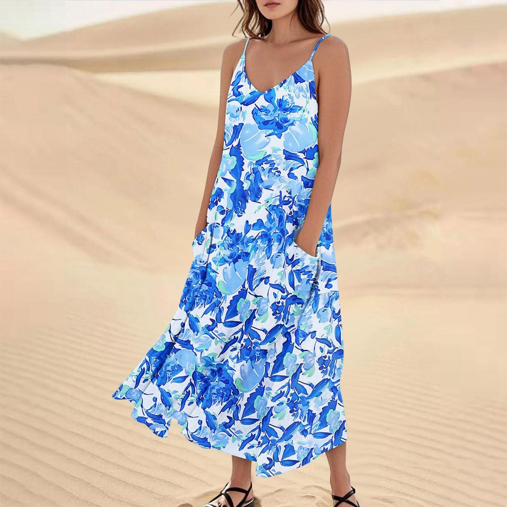 Women's Summer Dress Casual Loose Long Beach Vacation Dresses