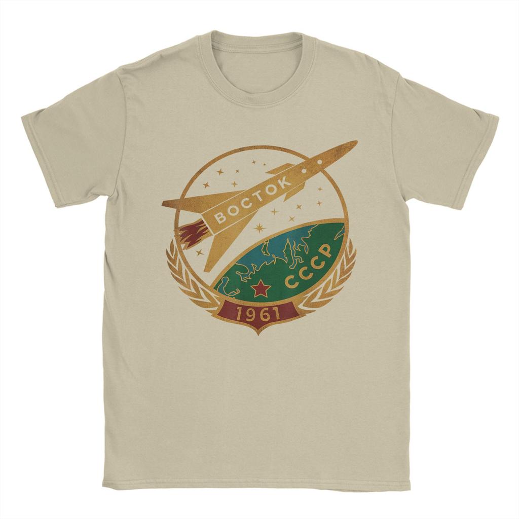 Vostok 1961 Gagarin USSR Russia Astronaut T Shirts Men's Cotton Casual T-Shirts Round Collar Boctok Tees Short Sleeve merch Gift