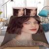Emma M-Myers American Actress Duvet Cover Set Home Style Bedding Soft Laundry Cotton Bed 3 Piece Set Student Dormitory Gift