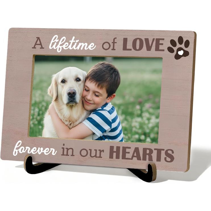 Dog Memory Memorial Gifts 4x6 Picture Frame, Dog Loss Sympathy Gifts Photo Frame, Pet Dogs in Loving Memory Picture Photo Frames 4"x6"for Desk