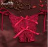 Feimu Sexy Sheer Lace Open Crotch Thong - European & American Style 7125.