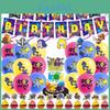 Splatoon3 Birthday Party Supplies Kit With Banner Balloons And Cake Toppers For Kids