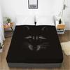 Mattress Cover Fitted Sheet With Elastic Band Bed Sheets Bedding Linens Queen King Size Bedsheet 90/150/160X200CM Black Horse