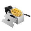 EC Hometec Electric Fryer 4L Fryer Stainless Steel Temperature Control with Timer Tabletop Fryer for Home and Commercial Use 60-200℃