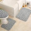 Ultra-Soft 3pcs Memory Sponge Bath Mat Set Soft Comfortable Bathroom Rug For Wash Basin Bathtubs Side