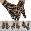 Trendy Leopard Print Winter Gloves Comfortable Stretchy Fit For Adults And Teens