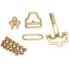 Solid Brass Brass Buckle Hardware Multi-Purpose Use Metal Belt Buckles  For Leather Goods